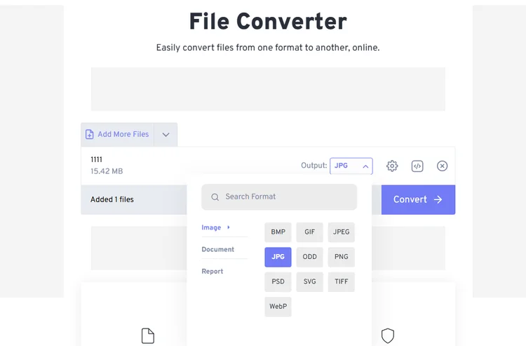 настройка параметров перед конвертацией