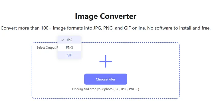 выбор формата