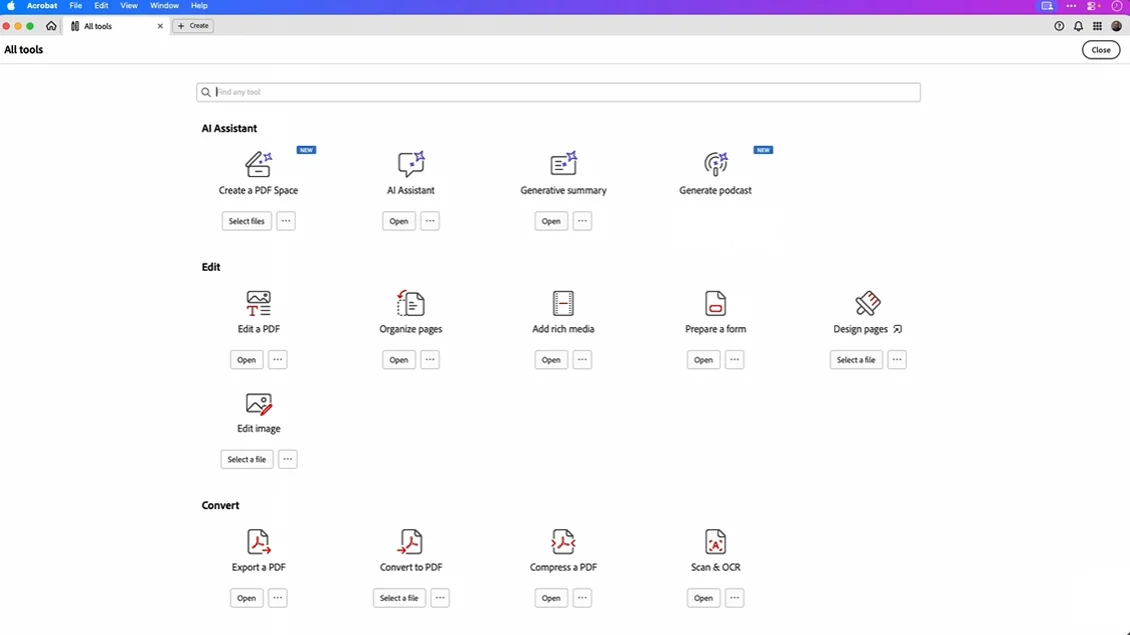 скриншот программы Adobe Acrobat