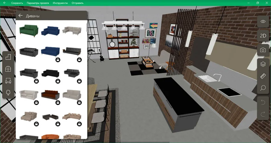 Программа 3D-дизайна интерьера бесплатно, дизайн квартиры и комнаты онлайн.