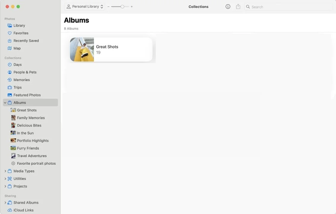 просмотр фотографий на macOS