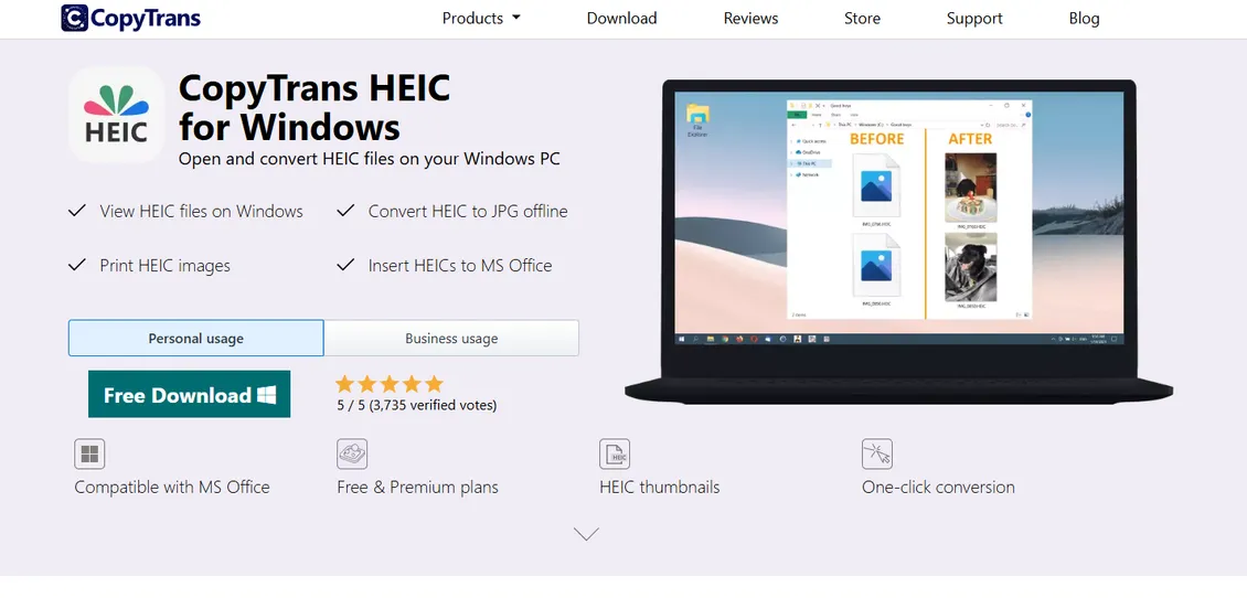 скачать расширение heic для windows 10 бесплатно