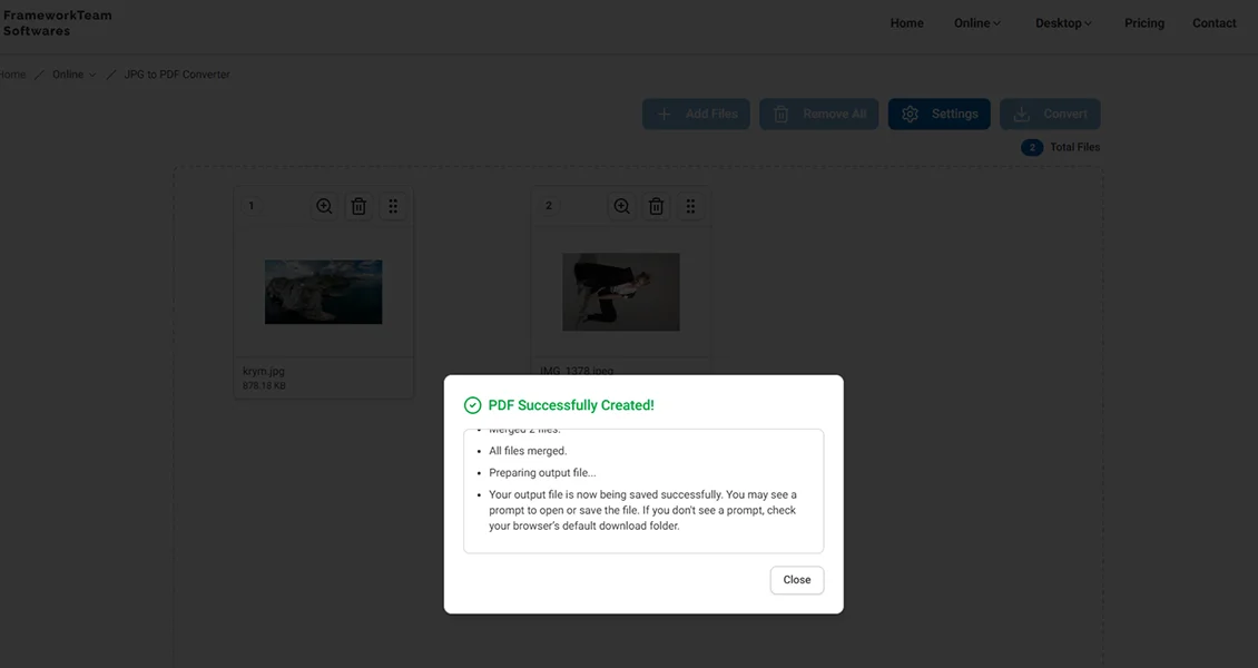 FrameworkTeam JPG to PDF Converter на русском бесплатно
