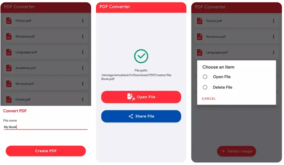 преобразовать JPG в PDF на Android