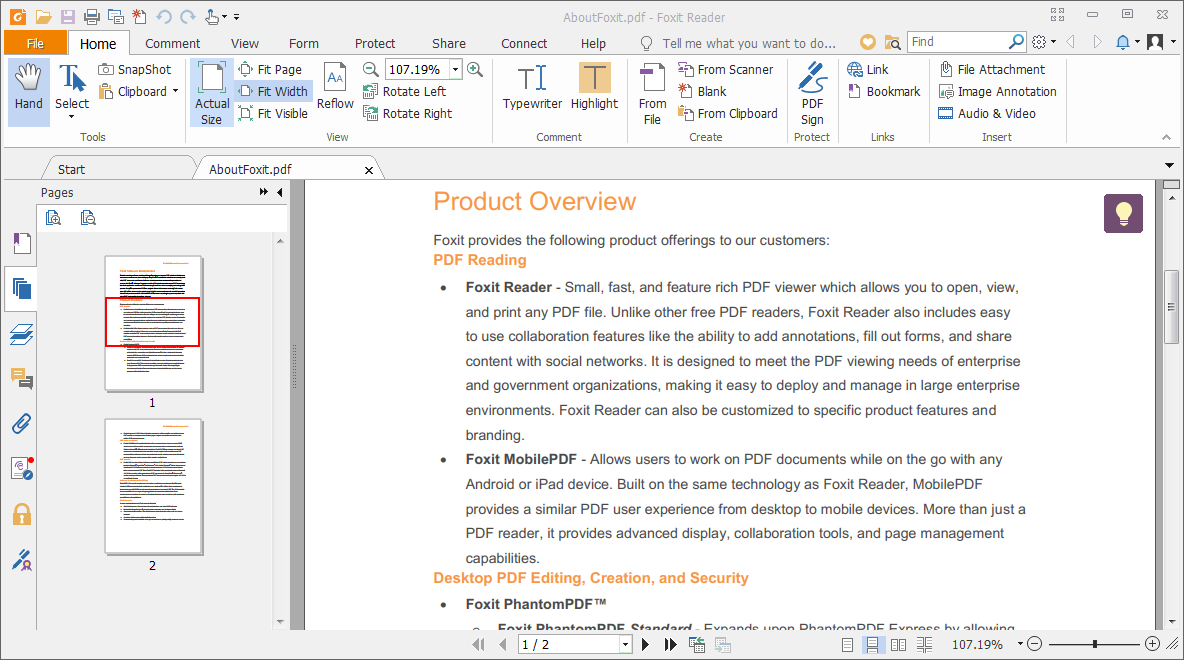 Foxit PDF Reader — иллюстрация