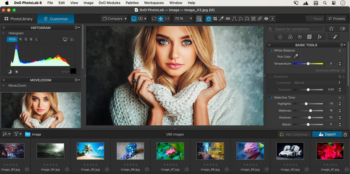фоторедактор DxO PhotoLab
