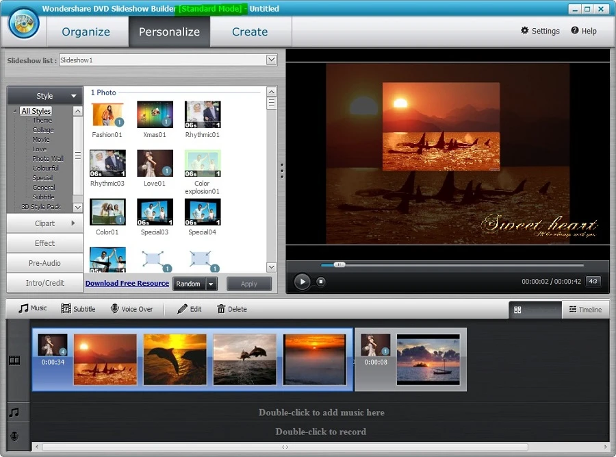 программа Wondershare DVD Slideshow Builder
