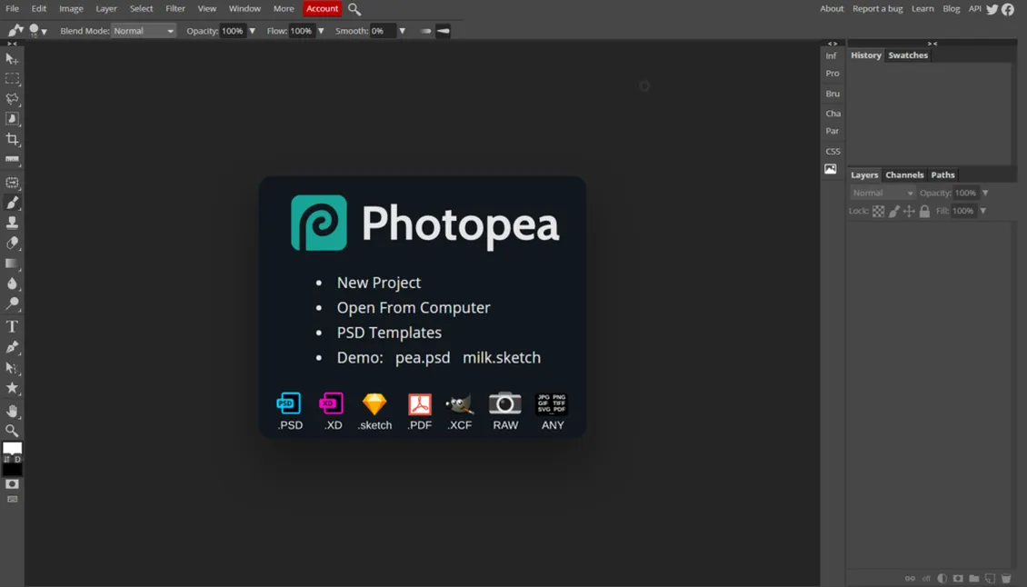 веб-редактор Photopea